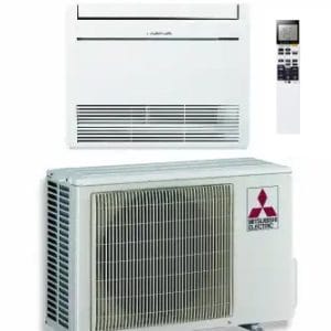 Mitsubishi Electric KW35 lattiamalli – sisä- ja ulkoyksikkö